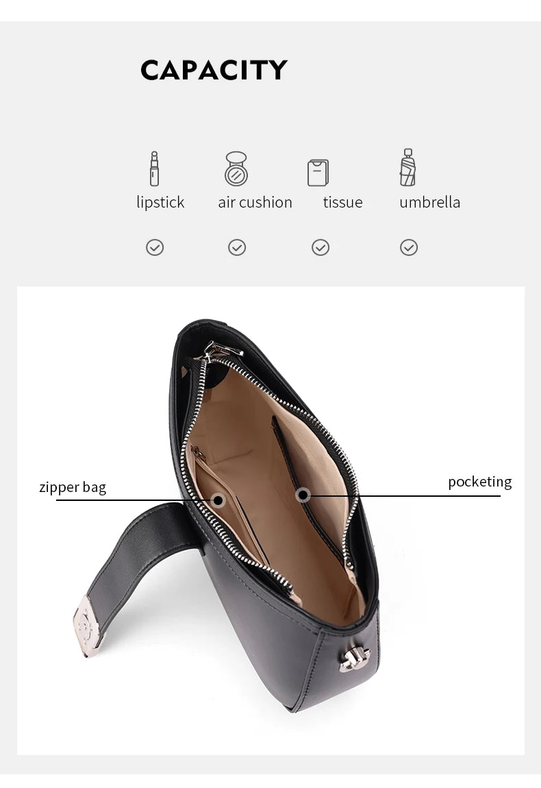 Paris Elise Leather Saddle Bag