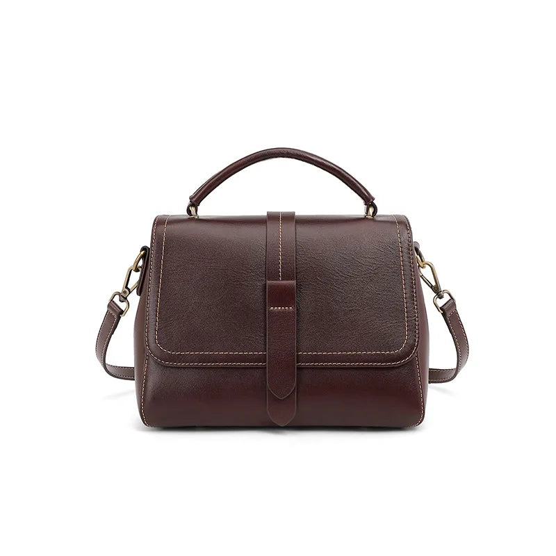 Florence Noelle Vegetable-Tanned Leather Messenger