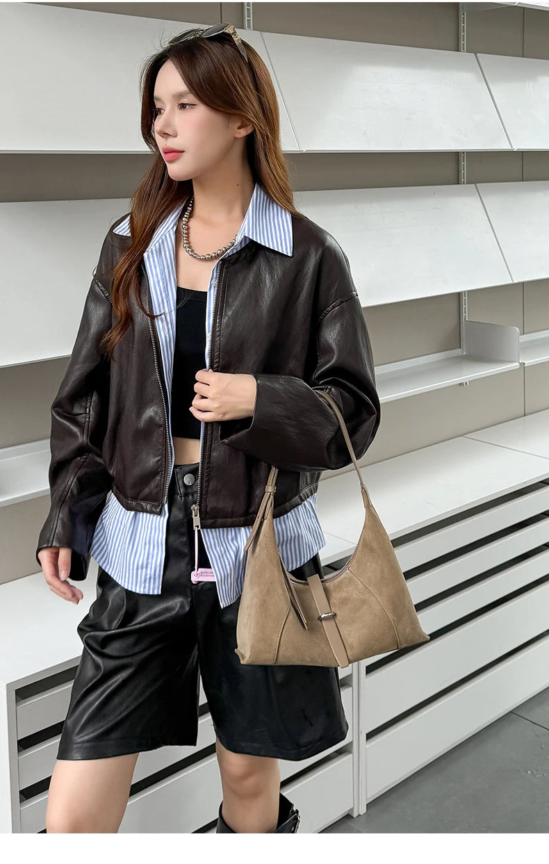 Zurich Amara Suede Shoulder Bag