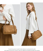 Zurich Sienna Suede Boston Bag