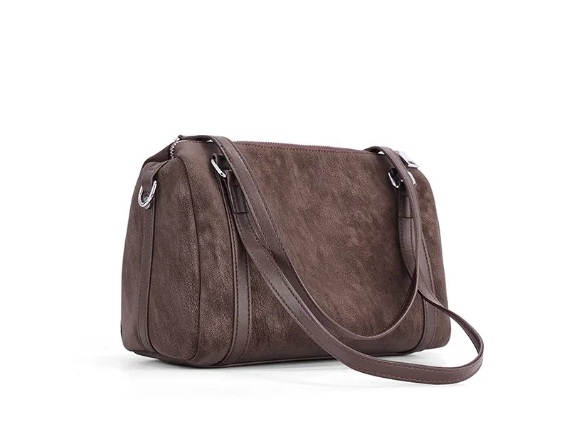 Zurich Sienna Suede Boston Bag