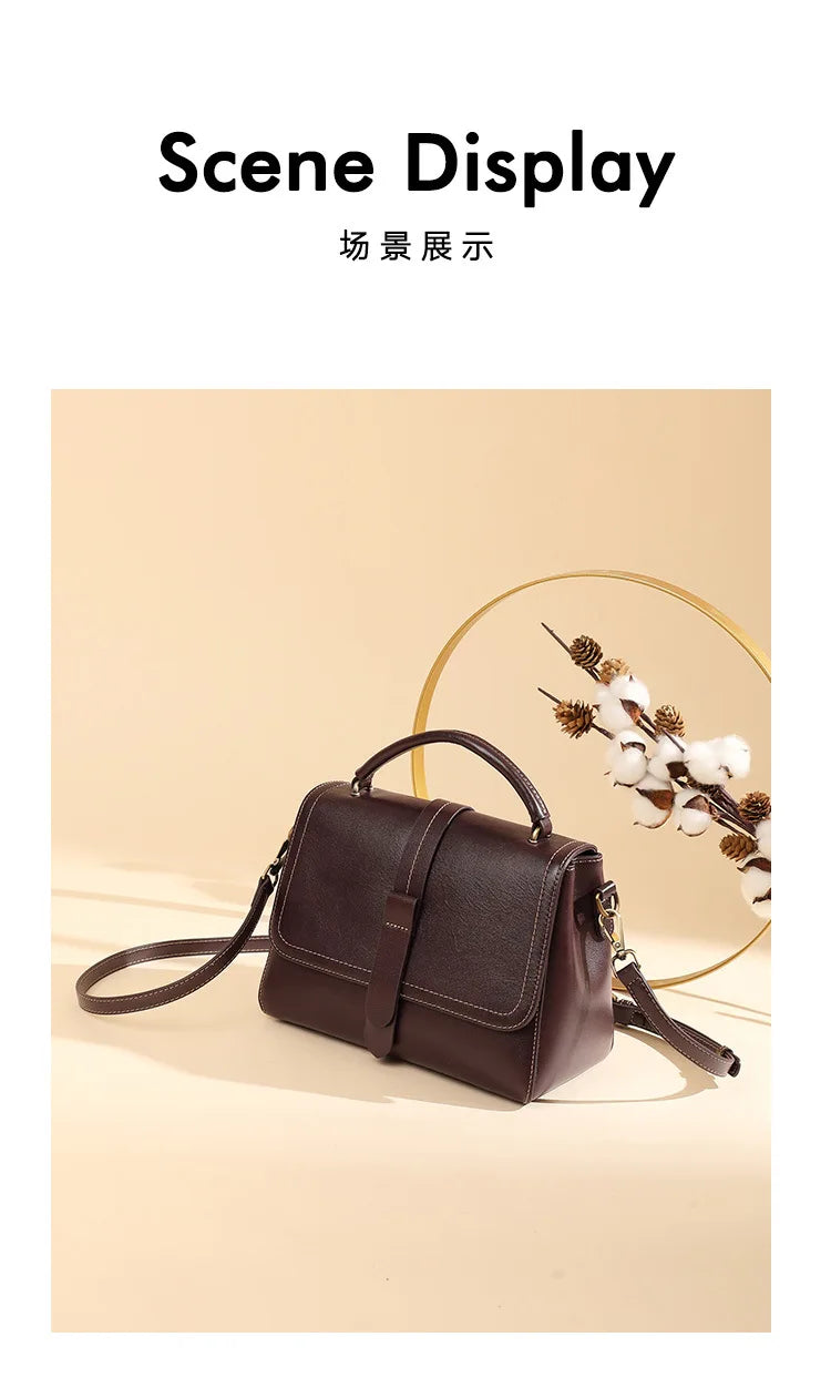 Florence Noelle Vegetable-Tanned Leather Messenger