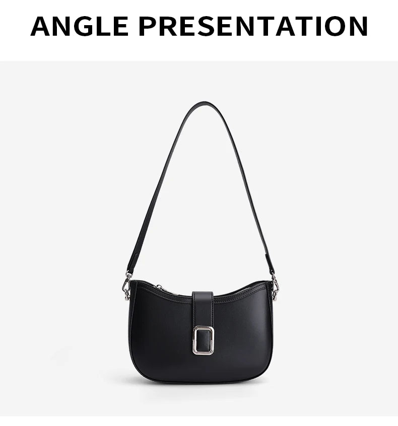 Paris Elise Leather Saddle Bag