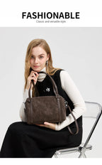 Zurich Sienna Suede Boston Bag