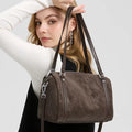 Zurich Sienna Suede Boston Bag