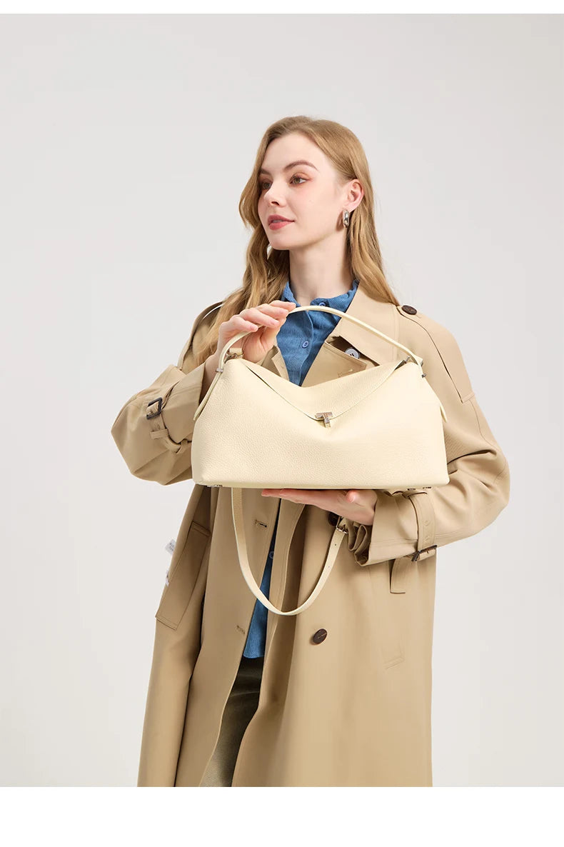 Milano Bianca Leather Underarm Tote