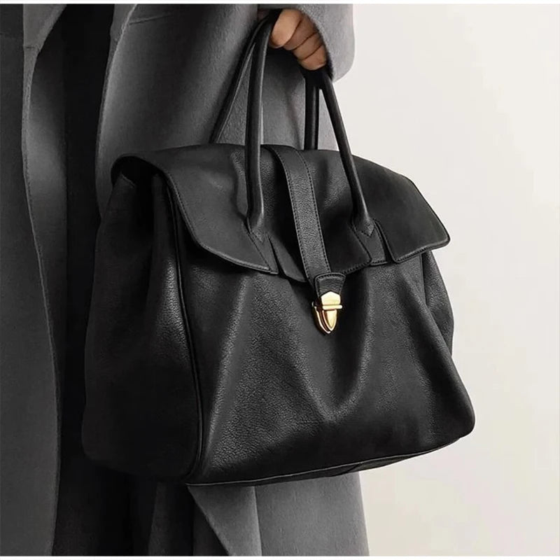 Noir Executive Lock Briefcase Tote