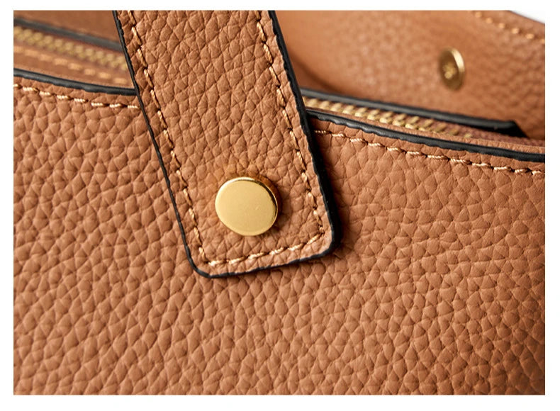 Milano Claire Leather Bucket Bag