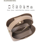 Milano Celeste Leather Bucket Tote