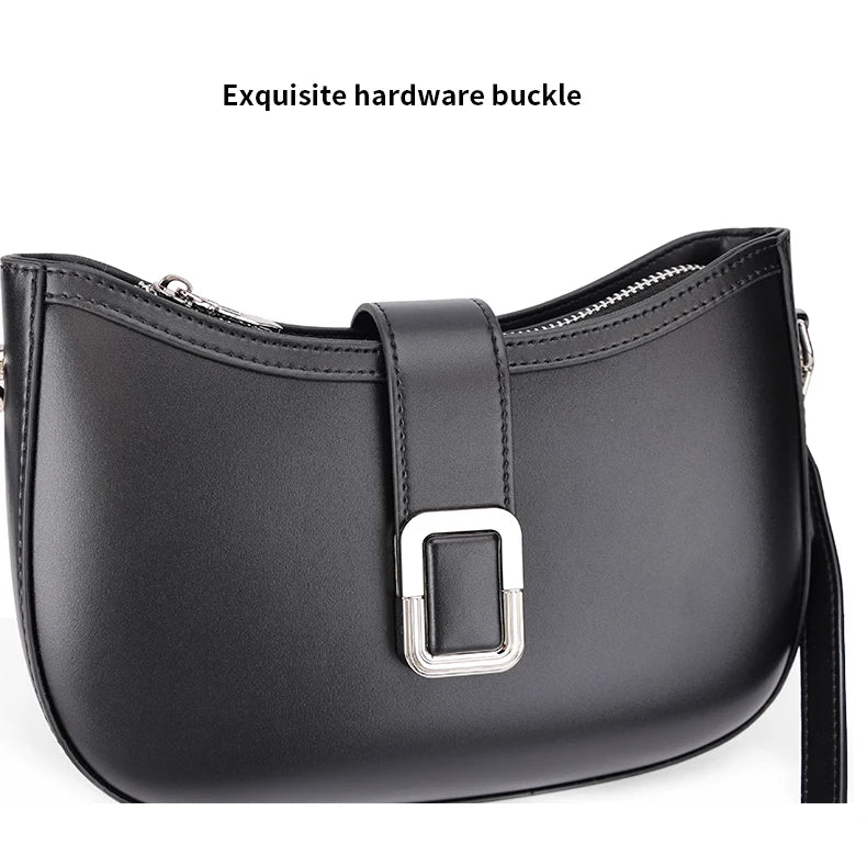 Paris Elise Leather Saddle Bag