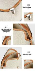 Stockholm Linea Linen & Leather Tote