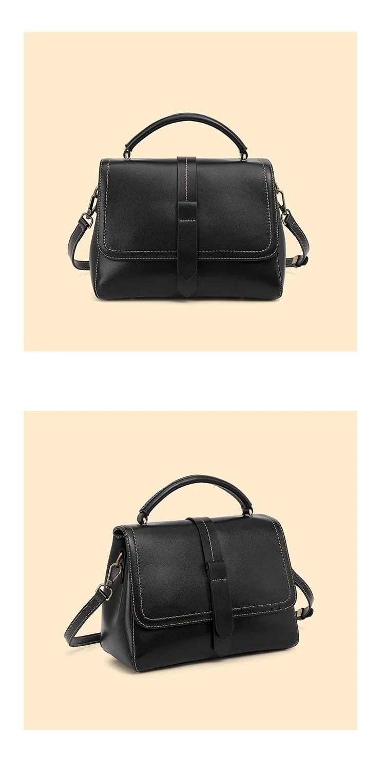 Florence Noelle Vegetable-Tanned Leather Messenger