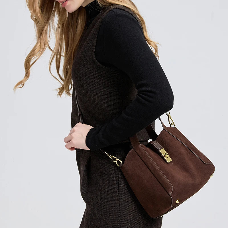 Sienna Velour Suede Tote