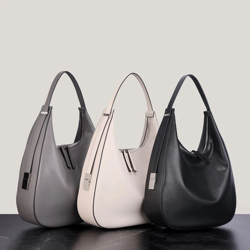 Luna Aria Leather Crescent Bag