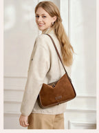 Camilla Camel Suede Flap Bag