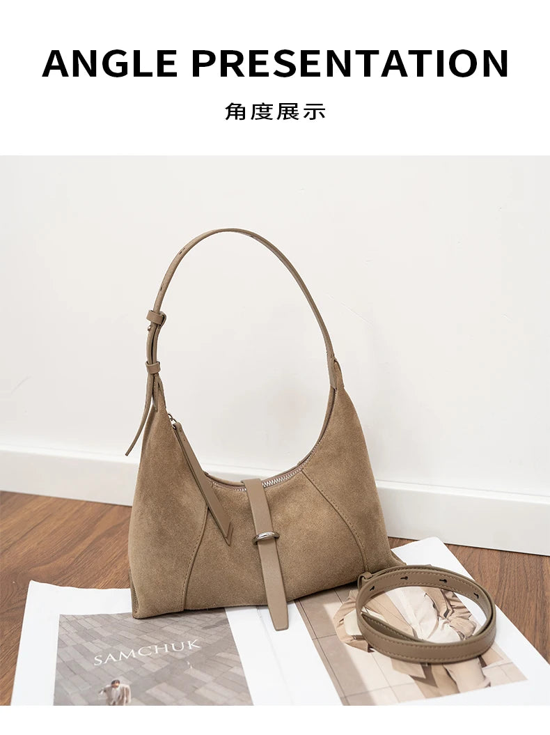 Zurich Amara Suede Shoulder Bag