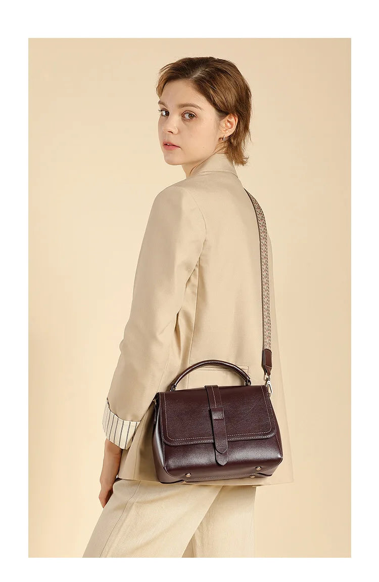 Florence Noelle Vegetable-Tanned Leather Messenger