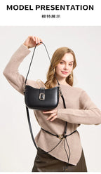 Paris Elise Leather Saddle Bag