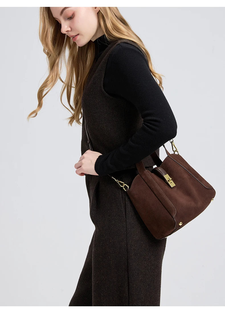 Sienna Velour Suede Tote