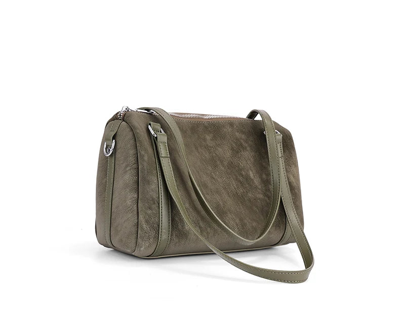 Zurich Sienna Suede Boston Bag