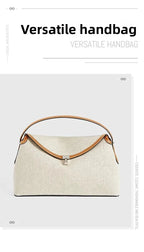 Stockholm Linea Linen & Leather Tote