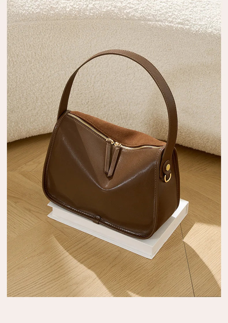 Camilla Camel Suede Flap Bag