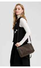 Zurich Sienna Suede Boston Bag