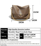 Monaco Celeste Chain Leather Satchel