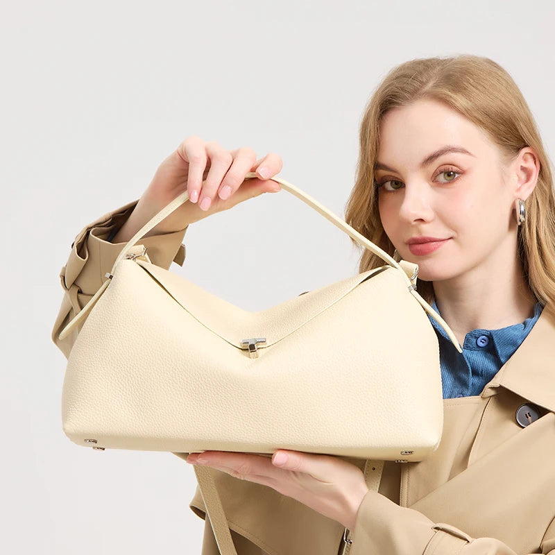 Milano Bianca Leather Underarm Tote