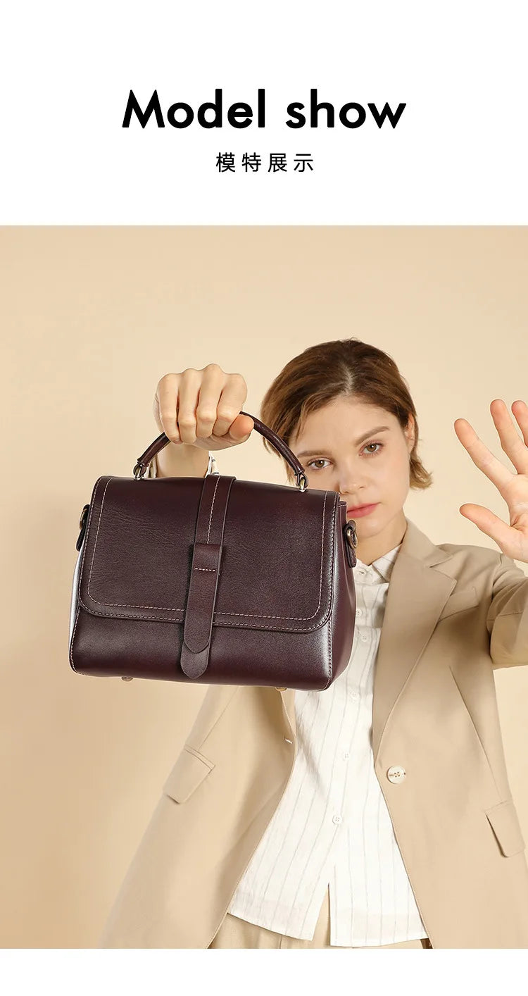 Florence Noelle Vegetable-Tanned Leather Messenger