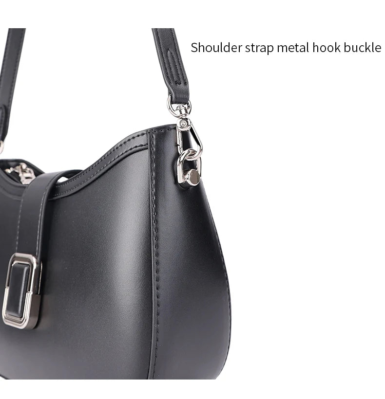 Paris Elise Leather Saddle Bag