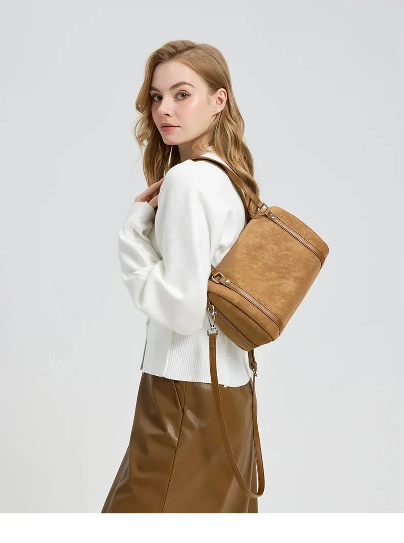 Zurich Sienna Suede Boston Bag