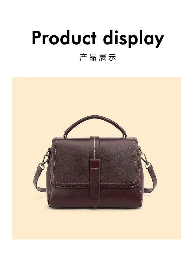 Florence Noelle Vegetable-Tanned Leather Messenger