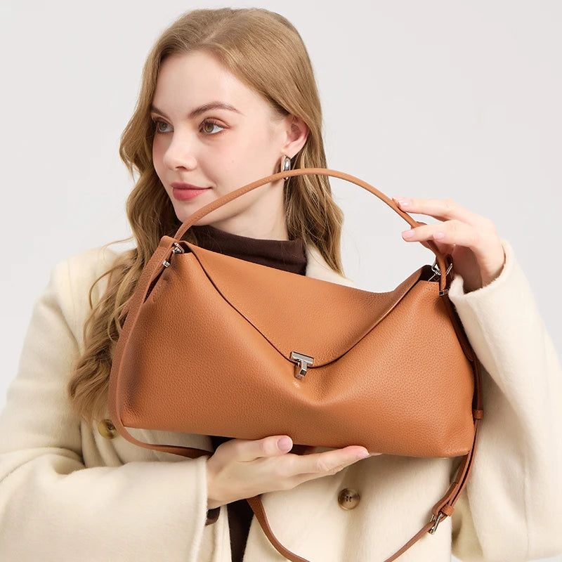 Milano Bianca Leather Underarm Tote