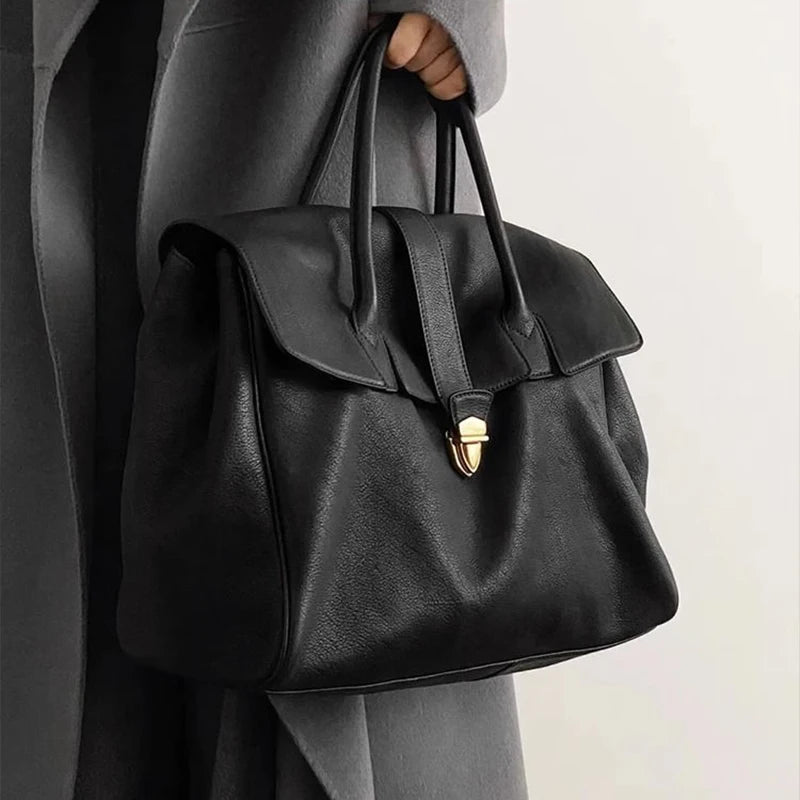 Noir Executive Lock Briefcase Tote