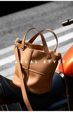 Milano Claire Leather Bucket Bag