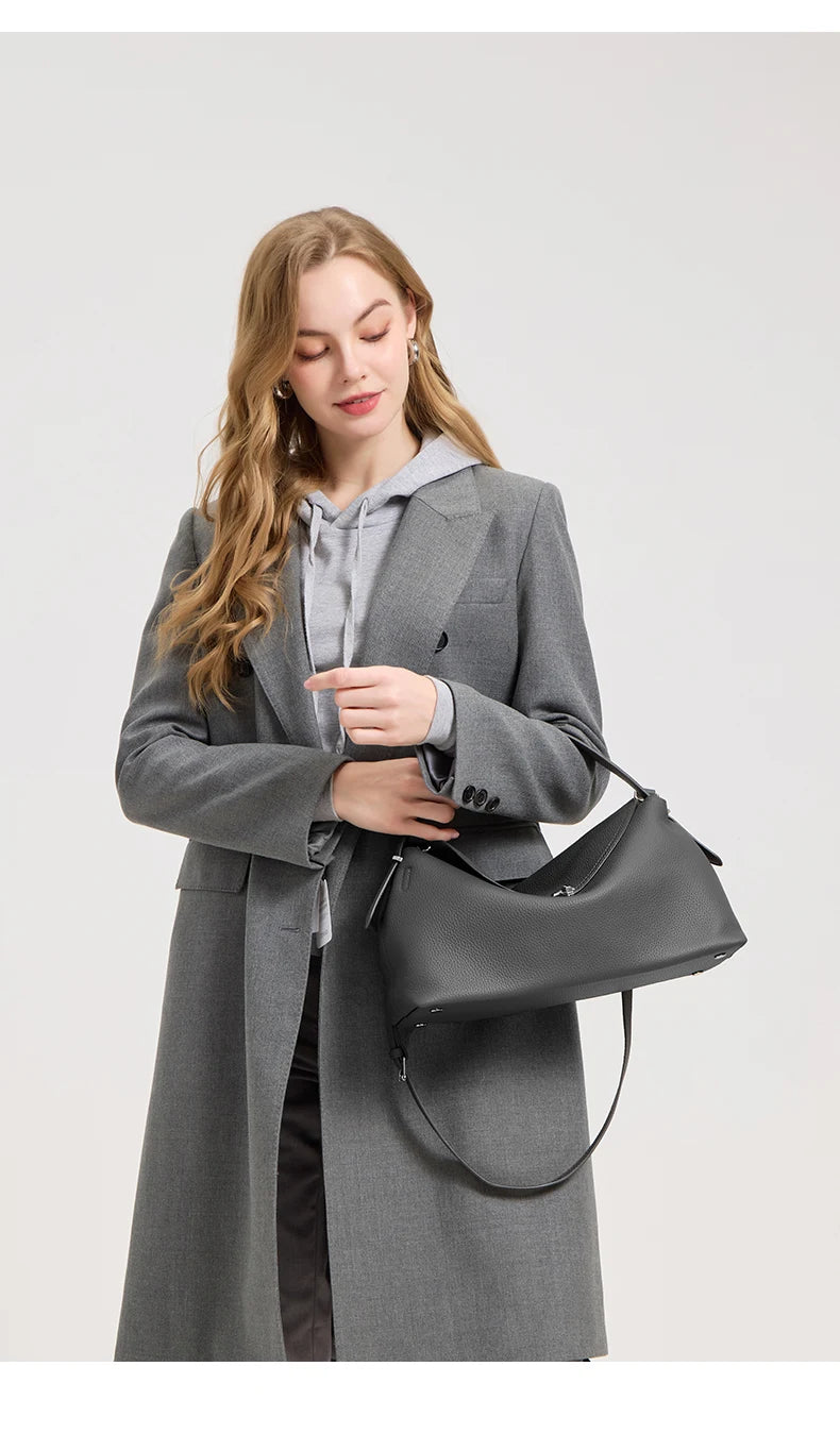 Milano Bianca Leather Underarm Tote