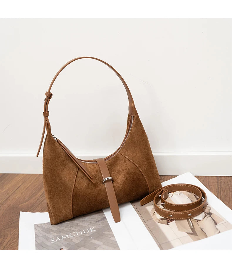 Zurich Amara Suede Shoulder Bag