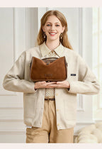 Camilla Camel Suede Flap Bag