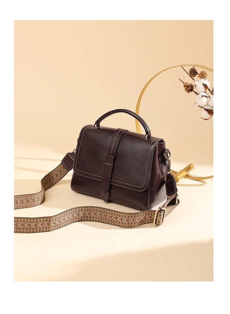 Florence Noelle Vegetable-Tanned Leather Messenger