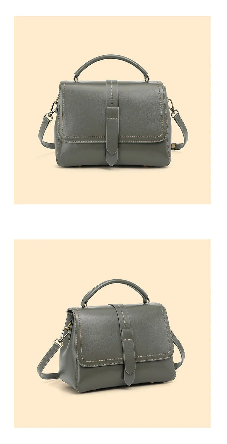 Florence Noelle Vegetable-Tanned Leather Messenger