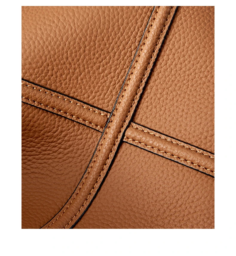 Milano Claire Leather Bucket Bag