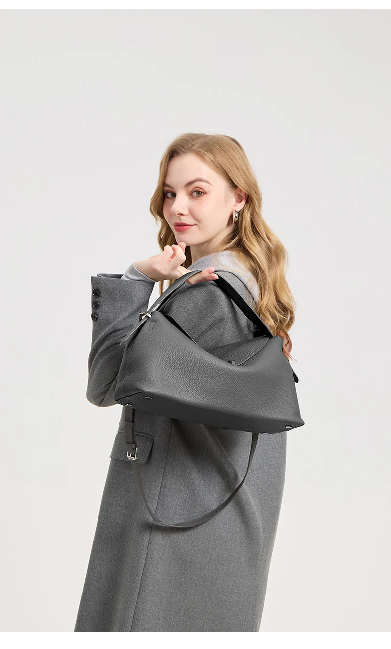 Milano Bianca Leather Underarm Tote