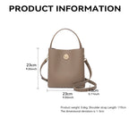 Milano Celeste Leather Bucket Tote