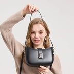 Paris Elise Leather Saddle Bag