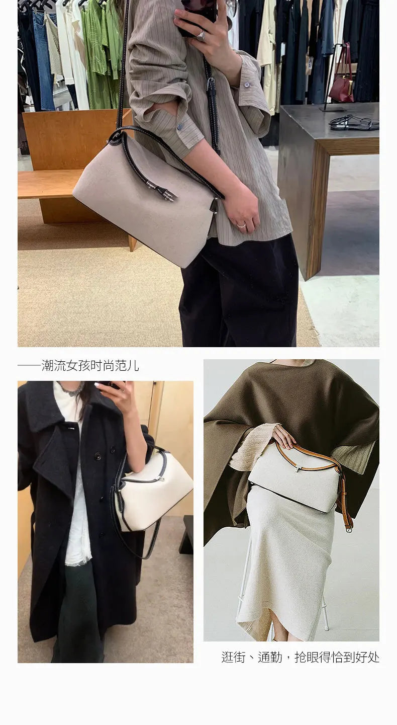 Stockholm Linea Linen & Leather Tote