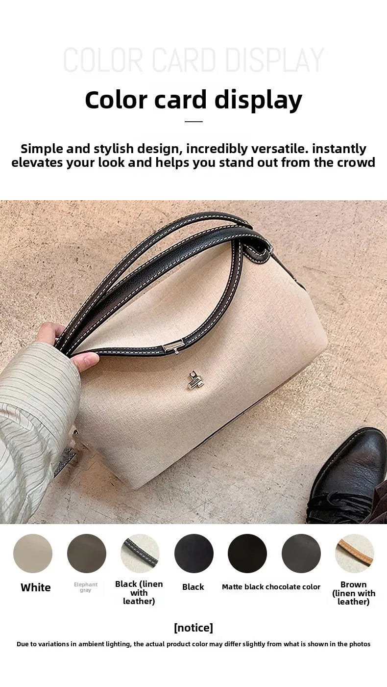 Stockholm Linea Linen & Leather Tote