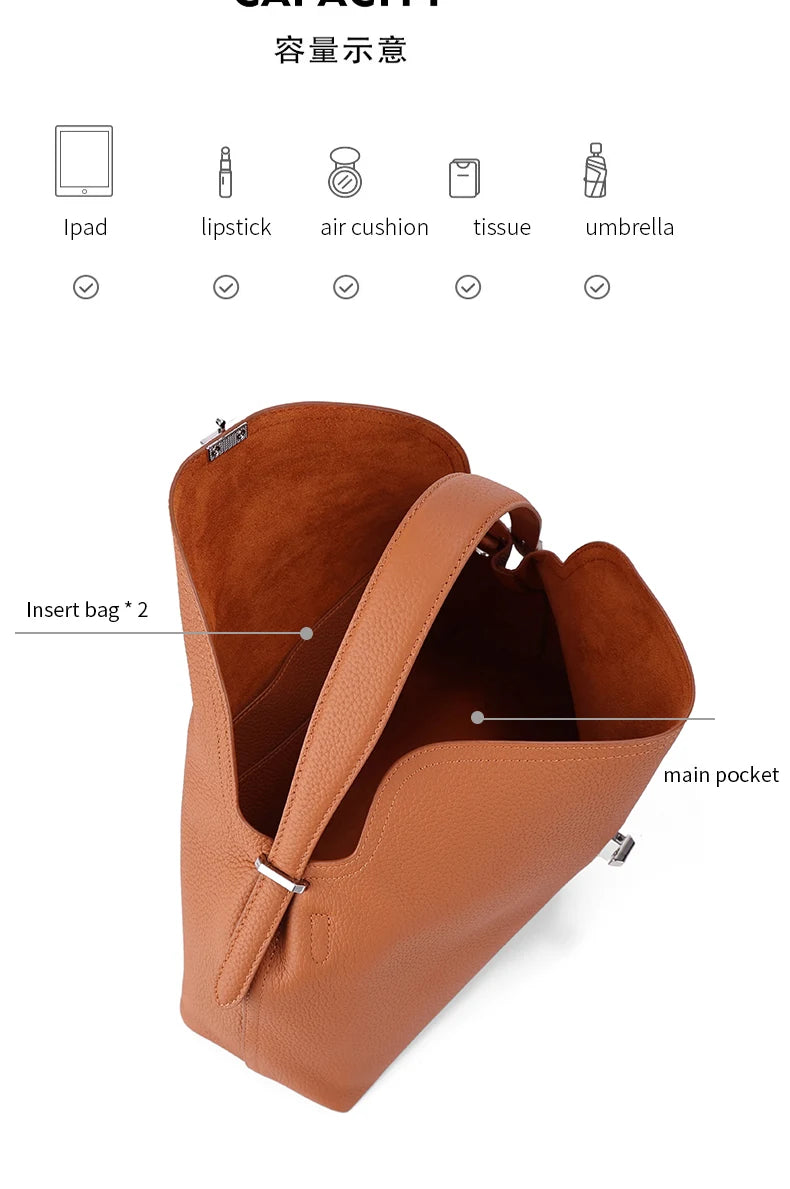 Milano Bianca Leather Underarm Tote