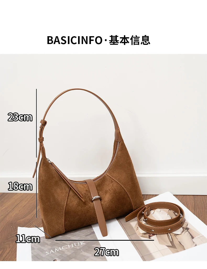 Zurich Amara Suede Shoulder Bag