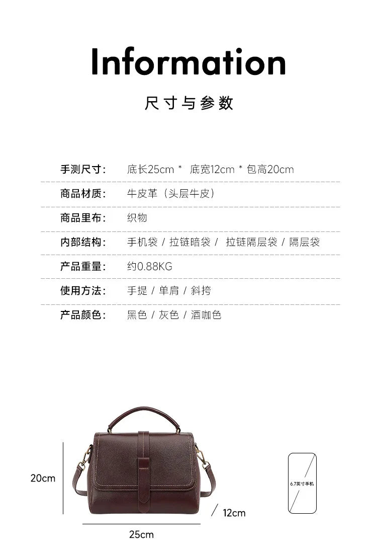 Florence Noelle Vegetable-Tanned Leather Messenger